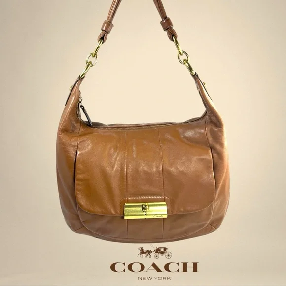 COACH Brown Leather Kristin Hobo Bag - Picture 1 of 14